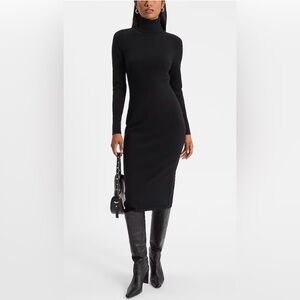 Express Classic Black Long Sleeve Dress